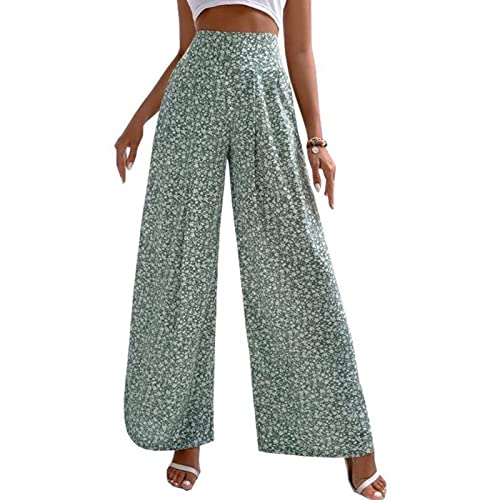 Damen Boho Weite Bein Hose Activewear Hosen Elastische hohe Taille Jogginghose Strandhosen von Ausla