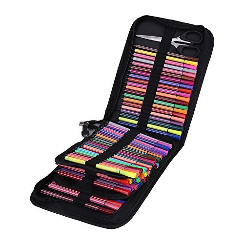 Große Federmäppchen, Mäppchen 120 Slots Mäppchen Portable Federmappe Organizer für Bleistifte, Büro Briefpapier Tasche für Bleistifte oder Aquarellstifte, 60 x 18 cm von Ausla