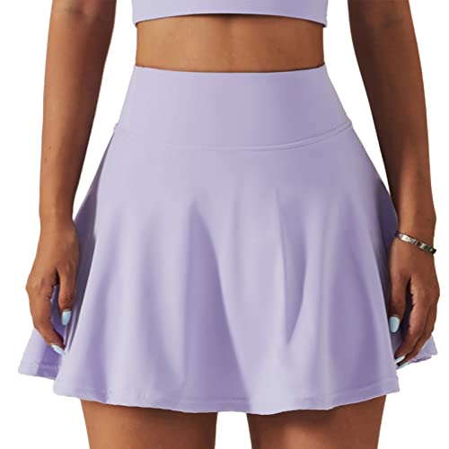 Sport-Laufrock mit Taschen und Shorts für Workout-Golf-Laufen für Damen Sportlich Aktiv Skort Rock mit Hoher Taille (8/S) von Ausla