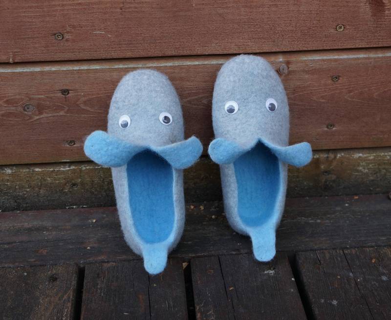 Gefilzte Kinderschuhe Filz Kinderschuh Hausschuhe Öko Wolle Kinder Hausschuhe von Ausrafeltshop