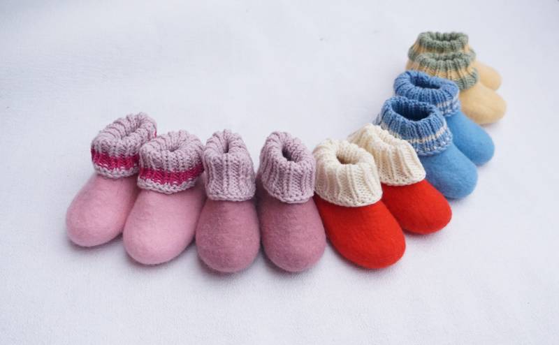 Merino Baby Fühlte Babyschuhe Schuhe Stricken Geschenke Neugeborene Neugeborenen Gefilzt von Ausrafeltshop
