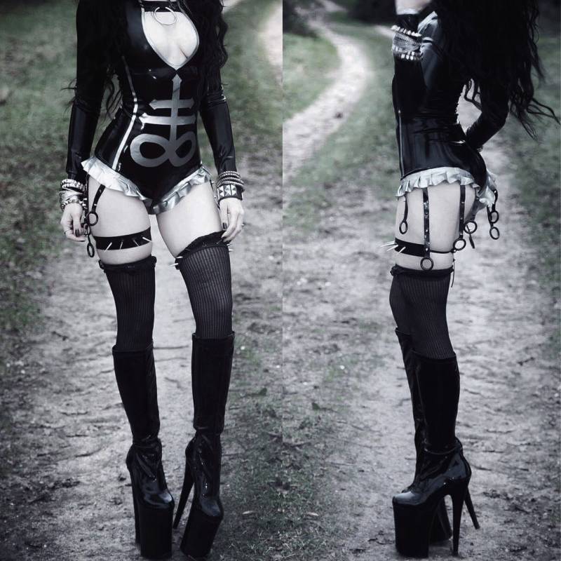 Hergestellt Auf Bestellung. Bodysuit Schwefellatex Leotard von AusrieFel