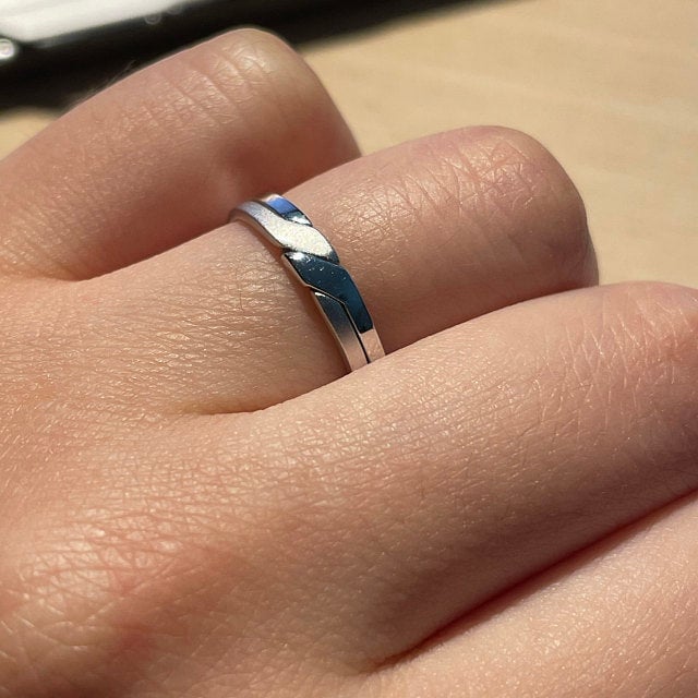 Sterling Silber Puzzle Ring | Ineinander Verschlungener Silberband Stapelring von AussieBohoPrincess