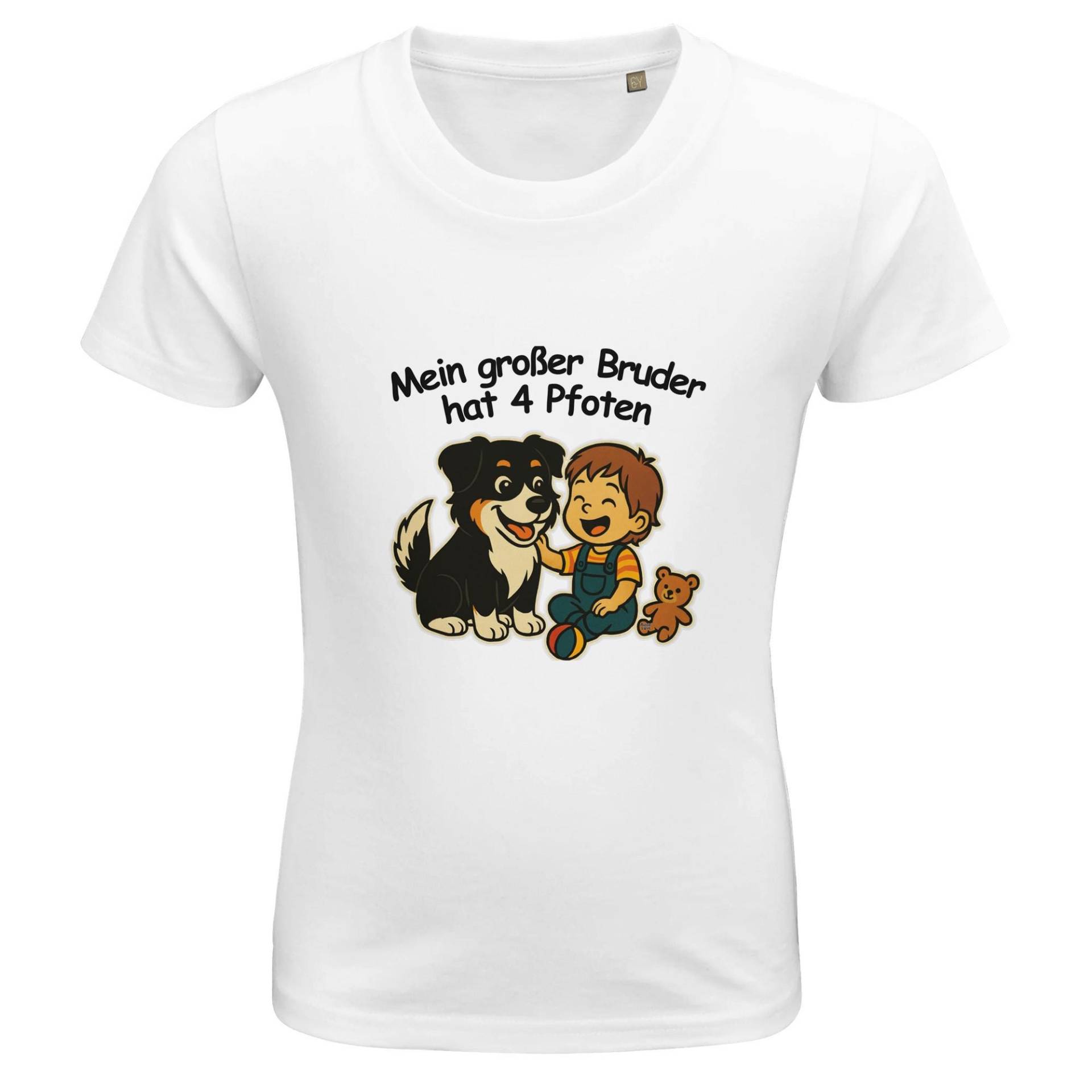 Lustiges Kinder-T-Shirt Aus Bio-Baumwolle Aussie Shepherd Bruder Black Tri von NicolesAussieLove