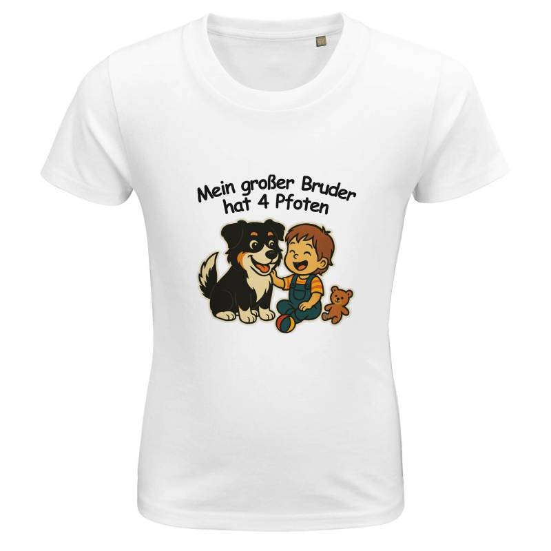 Lustiges Kinder-T-Shirt Aus Bio-Baumwolle Aussie Shepherd Bruder Black Tri von NicolesAussieLove