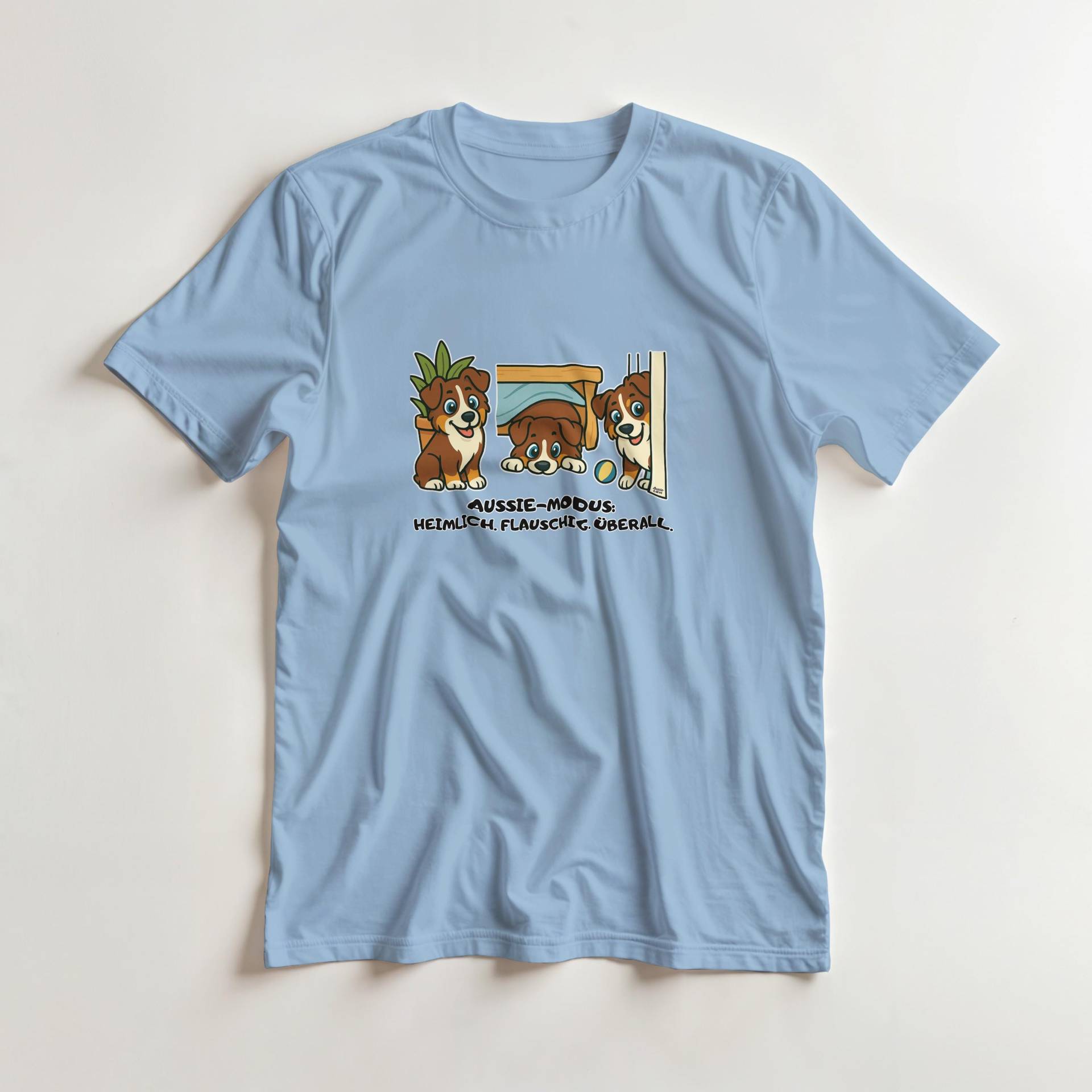 Australian Shepherd Red Tri Unisex T-Shirt, Geschenk Aussie Mom Dad Lover, Lustiges Motiv, Shepherd Shirt von NicolesAussieLove