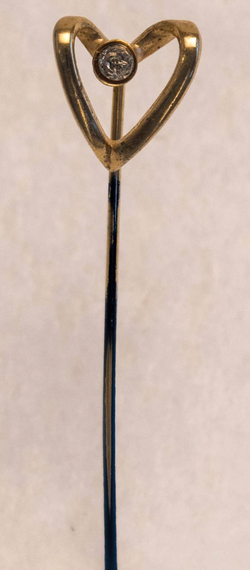 Exquisite Vintage Herz, Denn Ich Liebe Dich Strass Stickpin Goldtone Brosche von AussieMagic