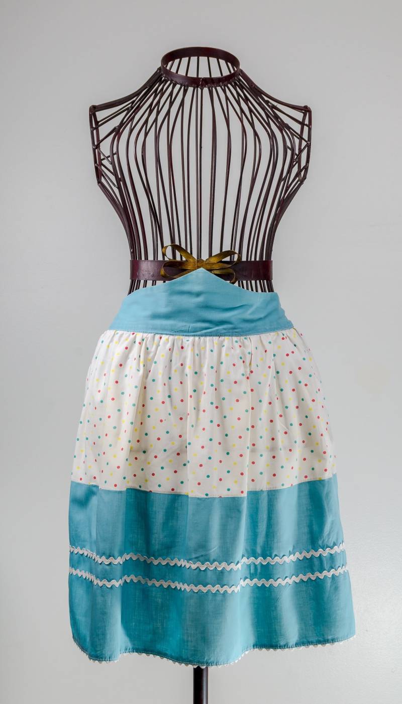 Vintage Türkis Und Weiß Halbschürze von AussieMagic