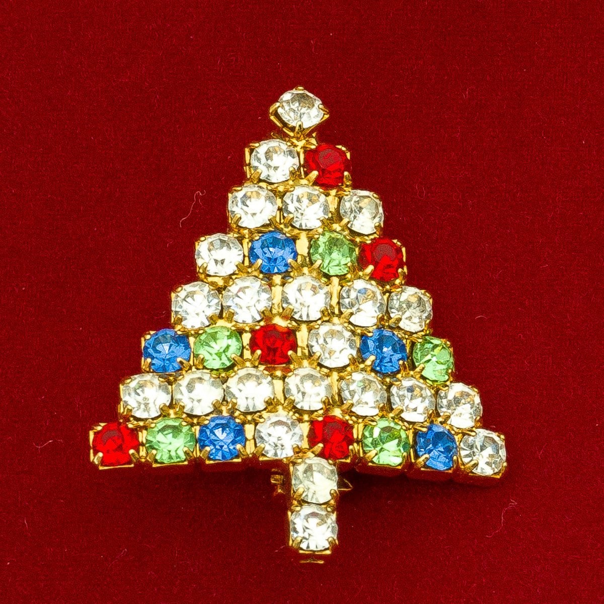 Vintage Weihnachtsbaum Strass Brosche Pin von AussieMagic