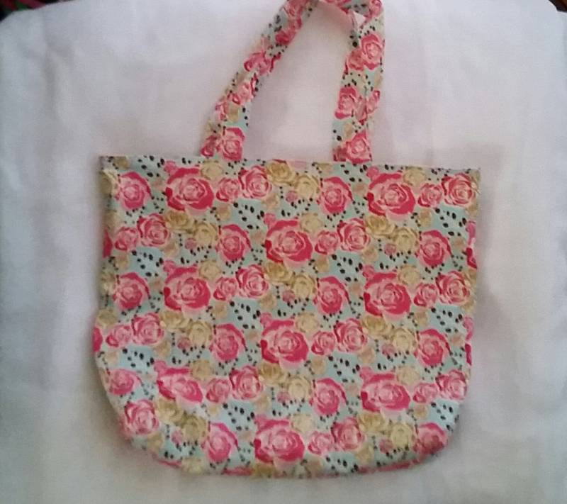 Einkaufstasche, Bibliothekstasche, Wiederverwendbar, Markttasche - Rosen Druck von Aussiebeeinyabonnet