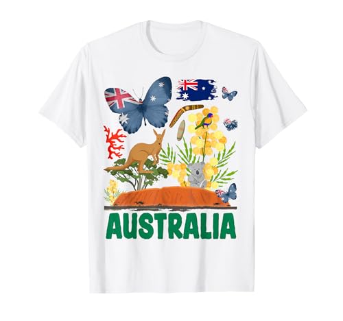 Australien Kostüm Outfit Idee für Frauen & Australien Flagge T-Shirt Australien Kostüm Outfit Idee für Frauen & Australien Flagge T-Shirt von Australia Flag Themed Fancy Dress Ideas For Kids