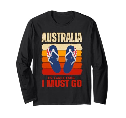 Lustiges Australia is Calling I Must Go Aussie Design Männer Frau Langarmshirt von Australia lovers souvenir