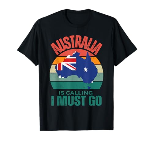 Lustiges Australia is Calling I Must Go Aussie Design Männer Frau T-Shirt von Australia lovers souvenir