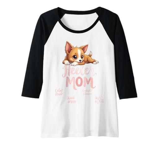 Damen Lustiges Heeler Mom Dog Australian Cattle Dog Mama Humor Zitat Raglan Damen Lustiges Heeler Mom Dog Australian Cattle Dog Mama Humor Zitat Raglan von Australian Cattle Dog Fun Designs