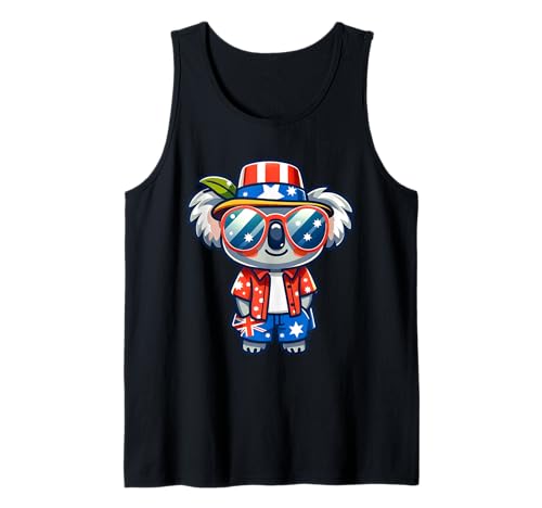 Koala USA Flagge Australien Day Australian Flag Born Erwachsene Kinder Tank Top von Australian Patriotic Tees
