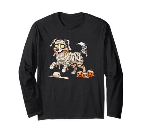 Australian Shepherd Mummy Pumpkin Halloween Kinder Herren Damen Langarmshirt Australian Shepherd Mummy Pumpkin Halloween Kinder Herren Damen Langarmshirt von Australian Shepherd Dog Halloween Outfits Boy Girl