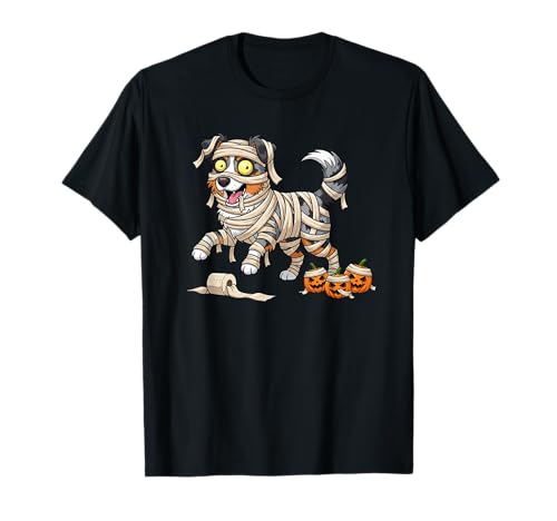 Australian Shepherd Mummy Pumpkin Halloween Kinder Herren Damen T-Shirt Australian Shepherd Mummy Pumpkin Halloween Kinder Herren Damen T-Shirt von Australian Shepherd Dog Halloween Outfits Boy Girl