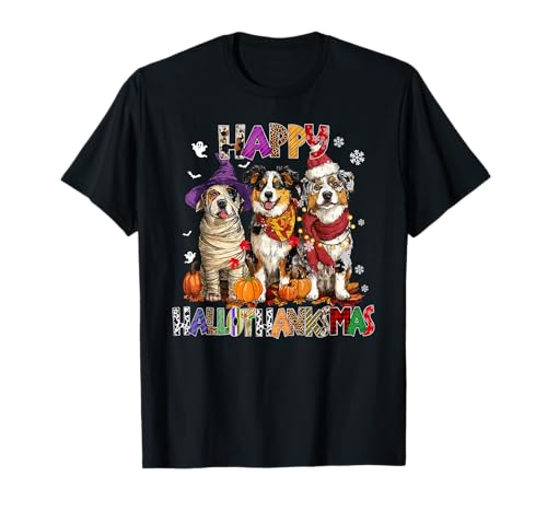 Australian Shepherd Dogs, Weihnachten, Herren, Damen, Kinder T-Shirt Australian Shepherd Dogs, Weihnachten, Herren, Damen, Kinder T-Shirt von Australian Shepherd Hallothankmas Christmas Dog