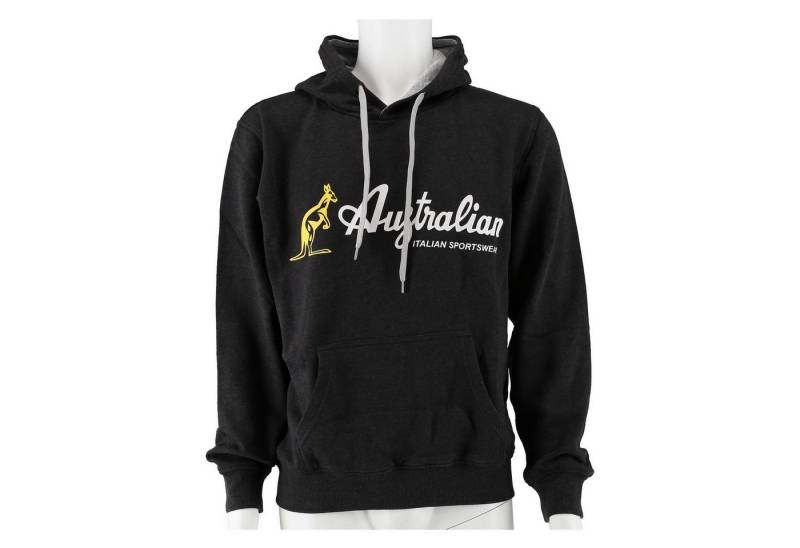 Australian Kapuzenpullover Hoodie mit Kapuze Logo anthrazit/weiss Herren von Australian