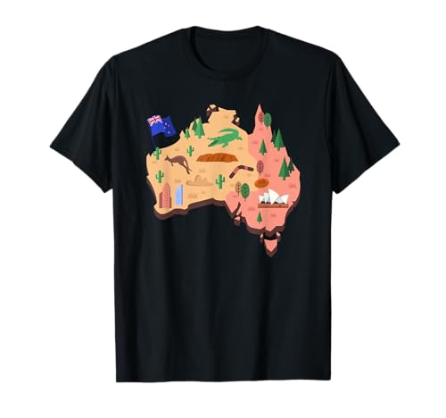 Australia Flagge Australier Land Damen Herren Fun Australien T-Shirt Australia Flagge Australier Land Damen Herren Fun Australien T-Shirt von Australien Fahne Australisch Frauen Männer Deko