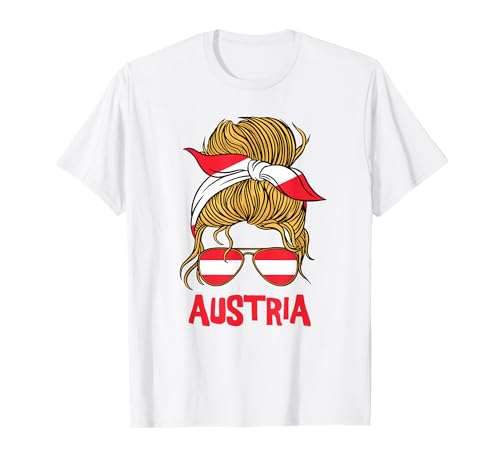 Österreich für Mädchen Österreichische Flagge für Frauen Österreich T-Shirt von Austria for Girls and Women