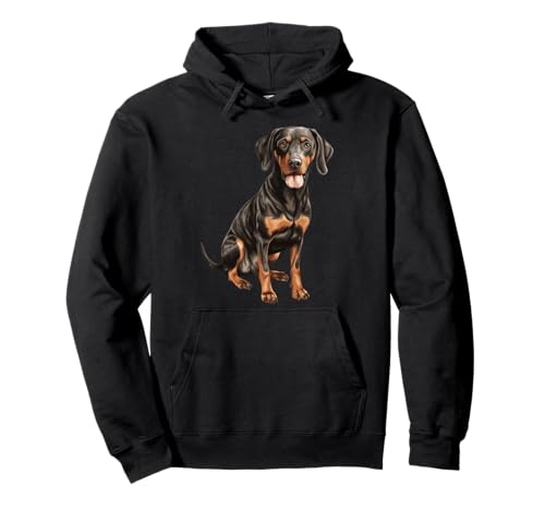 Gedenkstätte für Hunde/Mama, Papa, Österreichisch, Schwarz und Hellbraun Pullover Hoodie von Austrian Black and Tan Hound Dog Tees NYC