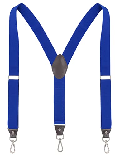 Ausukler Hosenträger Herren Extra Stark 3,5cm Breit mit Drehbaren Haken und Elastischen Riemen Y-back für Jeans (Blau) von Ausukler