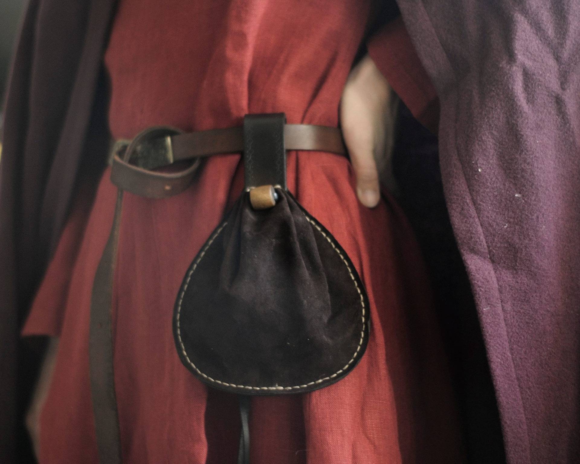 Gürteltasche "Amsterdam', Mittelalterliche Wildleder Geldbörse Gürteltasche "Amsterdam', Mittelalterliche Wildleder Geldbörse von Autaris