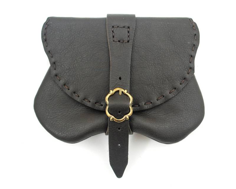 Mittelalterlicher Leder Geldbeutel in Nierenform Mittelalterlicher Leder Geldbeutel in Nierenform von Autaris