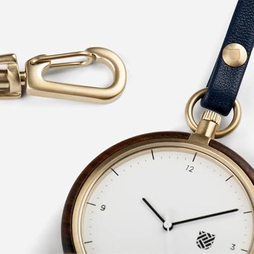 Auteur Uhren Memento Cruise – Taschenuhr Aus Ebenholz Und Champagnerstahl, 44 Mm - Uhrenarmbandes Blau von Auteur