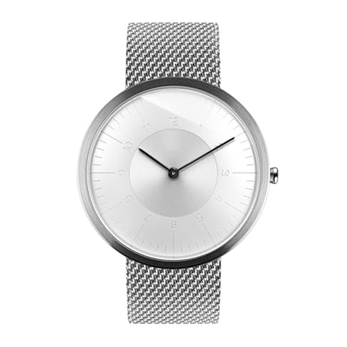 Auteur Uhren Moonlight Dawn – Extra Flache Design-Uhr Aus Mailänder Stahl, 39 Mm - Uhrenarmbandes Rostfreier Stahl von Auteur