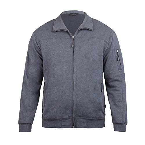 Authentic Klein, Sportive Herren Jerseyjacke aus Baumwolle für Sport- und Freizeit in Übergrößen; Kurze Größen; Lange Größen 53036 Grau von Authentic Klein