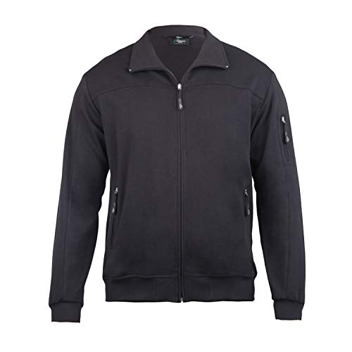 Authentic Klein, Sportive Herren Jerseyjacke aus Baumwolle für Sport- und Freizeit in Übergrößen; Kurze Größen; Lange Größen 53036 Schwarz von Authentic Klein