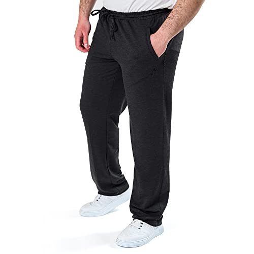 Authentic Klein Klassische gerade geschnittene Herren Jogginghose für Sport- und Freizeit aus Baumwollmischgewebe in Kurz, Lang und Übergrößen,Anthrazit/Anthrazitmelange,134 von Authentic Klein