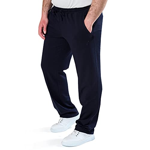 Authentic Klein Klassische gerade geschnittene Herren Jogginghose für Sport- und Freizeit aus Baumwollmischgewebe in Kurz, Lang und Übergrößen,Marine,26 von Authentic Klein