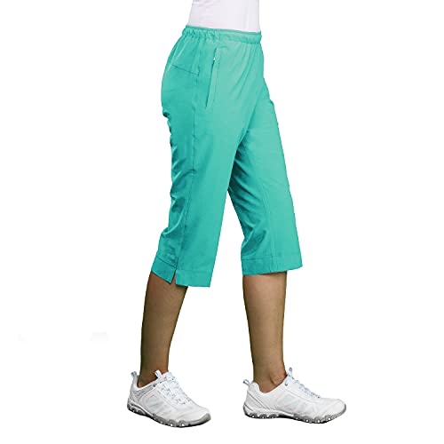 Authentic Klein Komfort ¾ Stretch-Freizeithose Damen | Übergröße & Kurzgröße (40, Smaragb, Numeric_40) von Authentic Klein