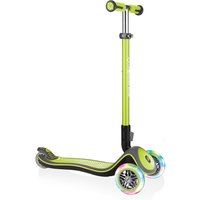 GLOBBER Scooter ELITE DELUXE LIGHTS mit Leuchtrollen, lime grün von GLOBBER