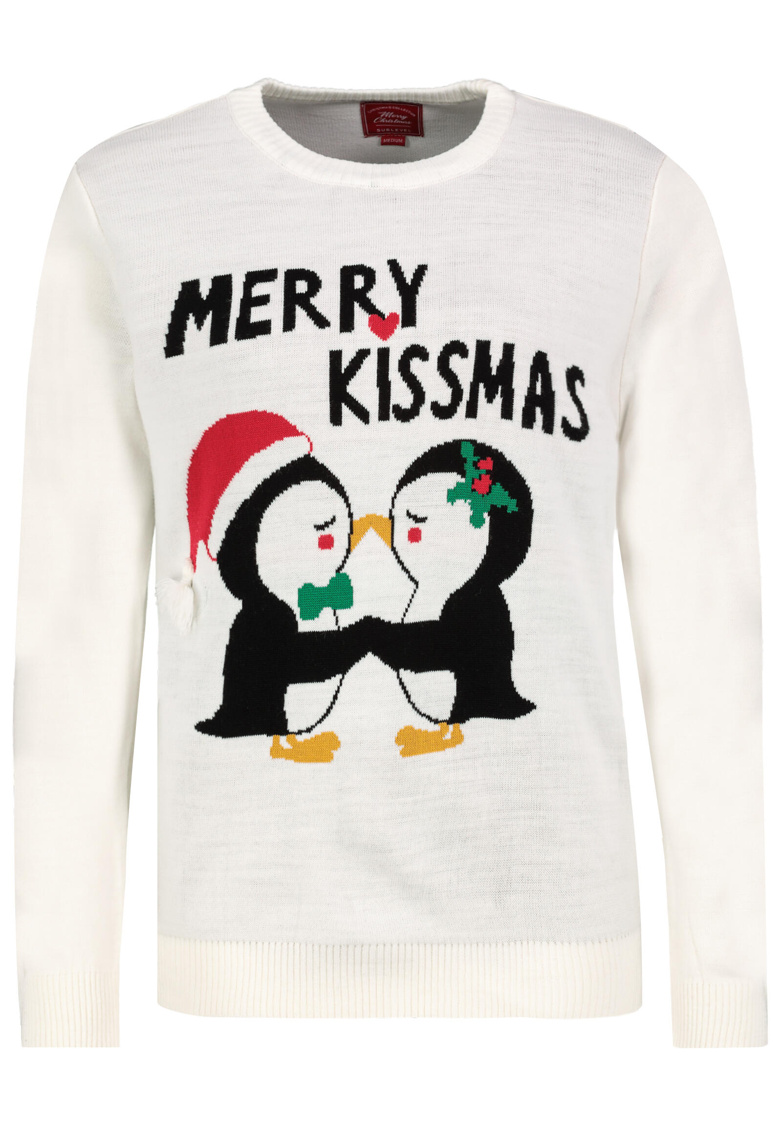 Authentic Style - DOB Strick Pullover, langarm, Rundhals mit 2x2Rippstrick Blende, 2x2 Rippstrick an Saum und Ärmel... cream white - Größ... von Authentic Style