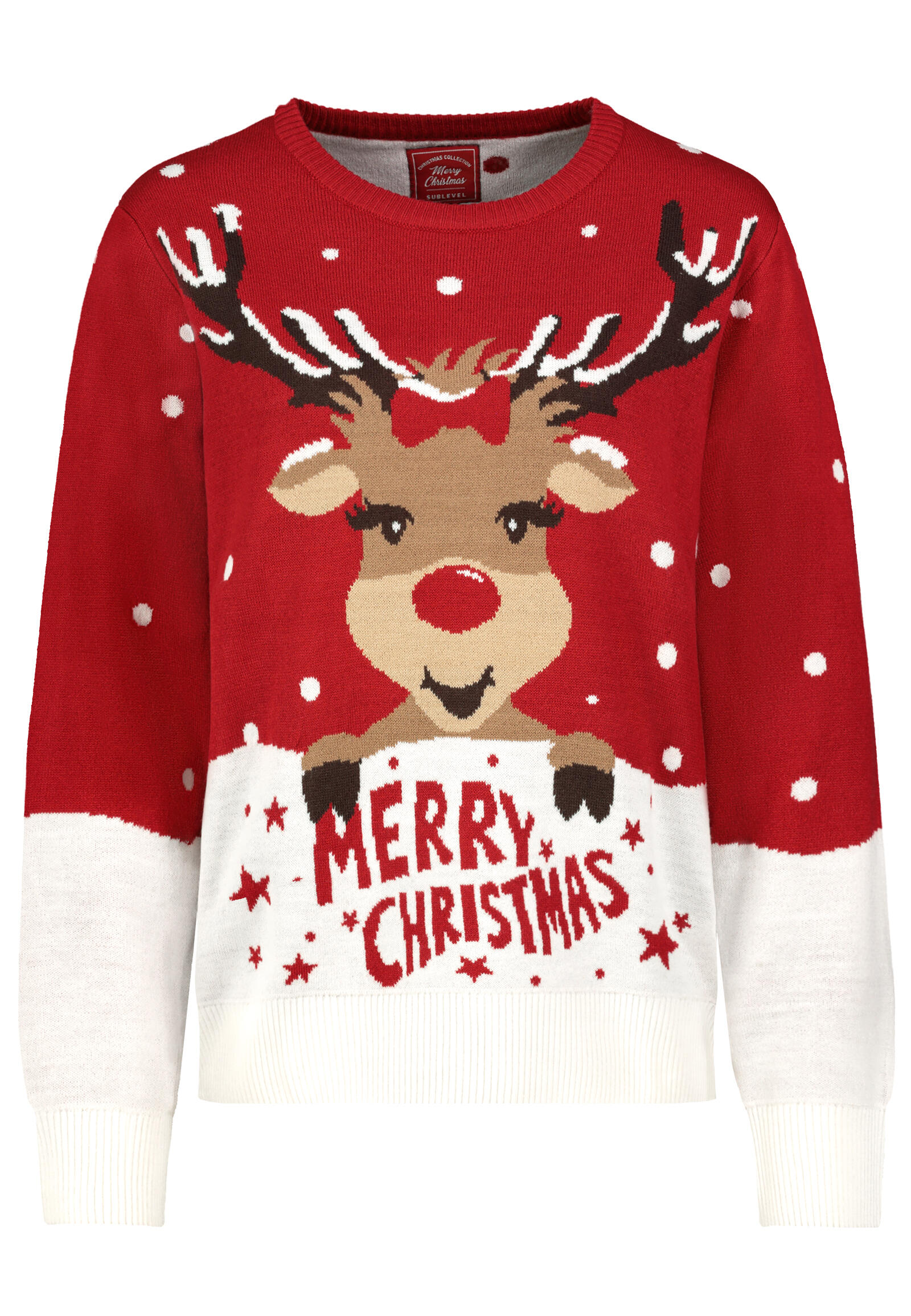 Authentic Style - DOB Strickpullover fire brick red - Gr. - M von Authentic Style