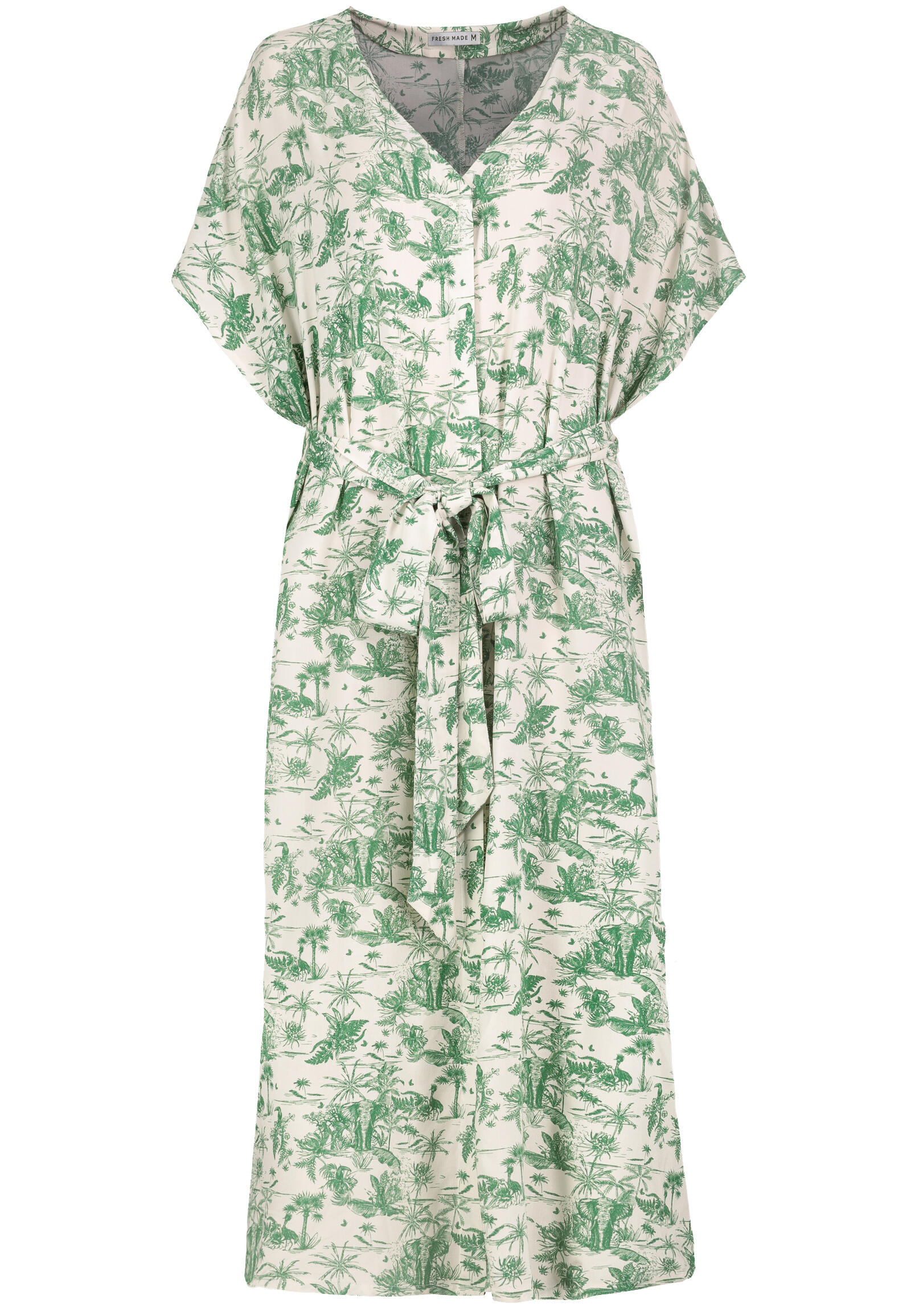 Authentic Style - DOB kurzarm Kleid jungle: nude beige - Gr. - L von Authentic Style