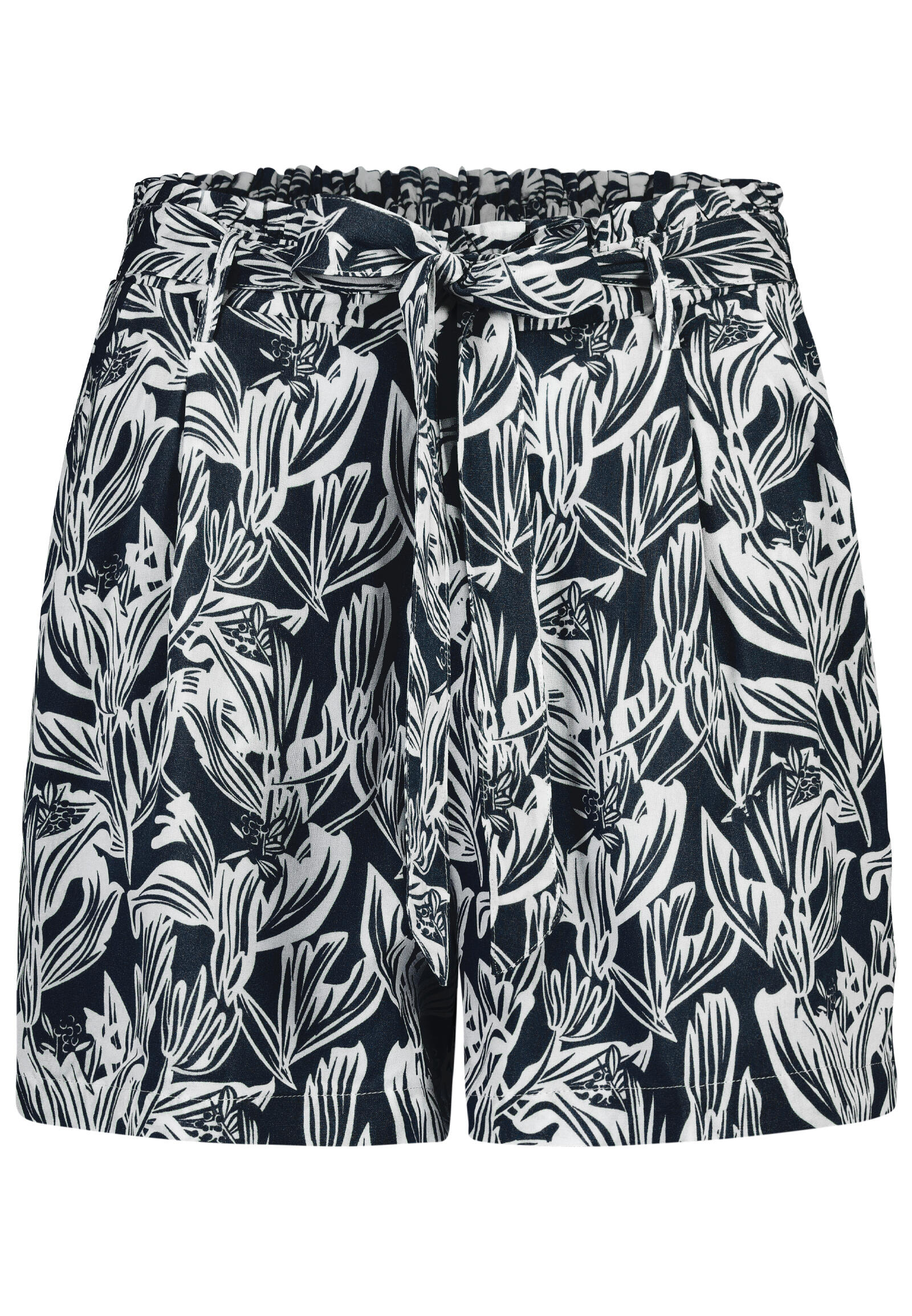 Authentic Style - DOB kurze Hose flowers: night navy-offwhite - Gr. - M von Authentic Style