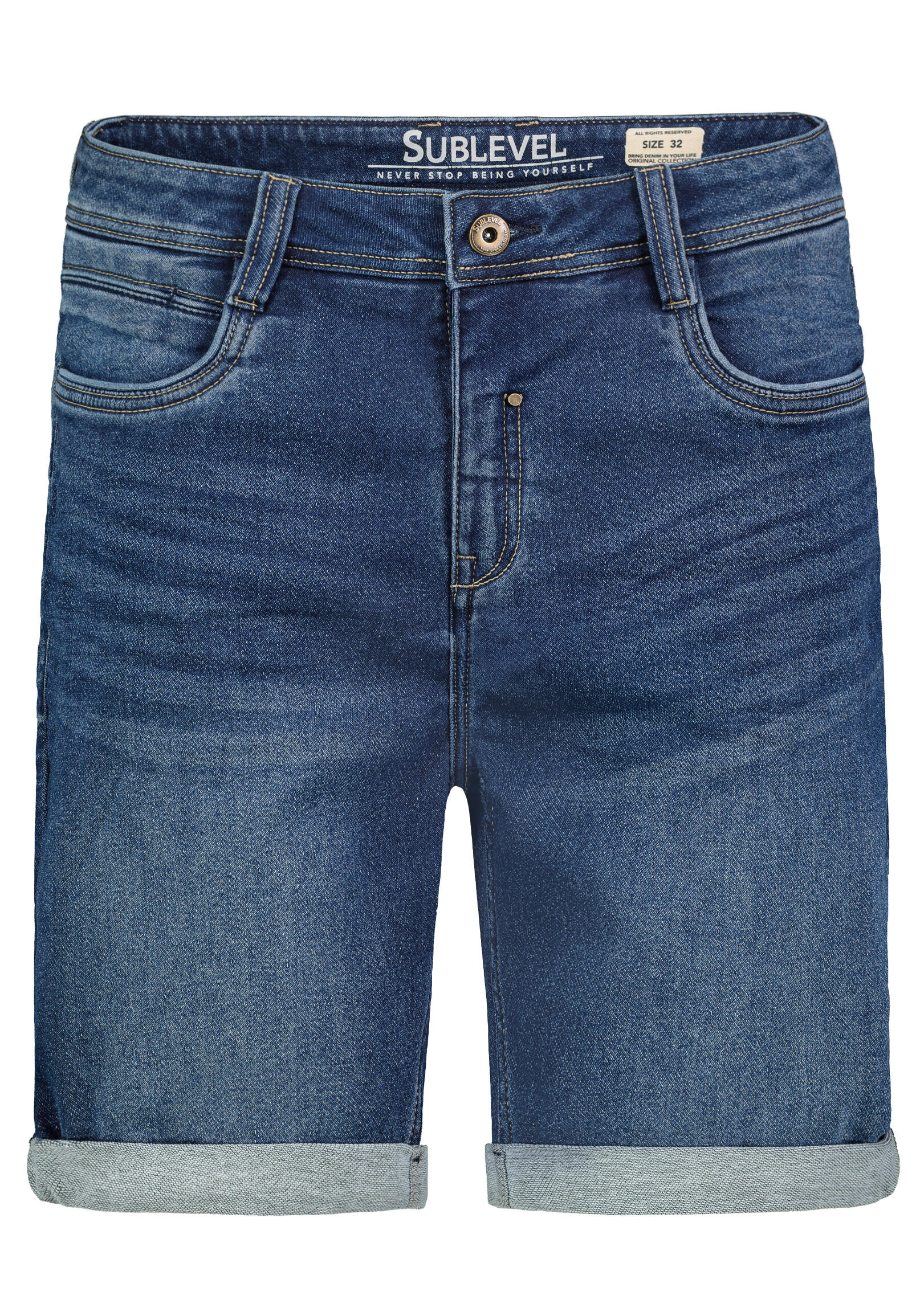 Authentic Style - HAKA kurze Sweat-Jeans dark blue denim d84 - Gr. - 36 von Authentic Style