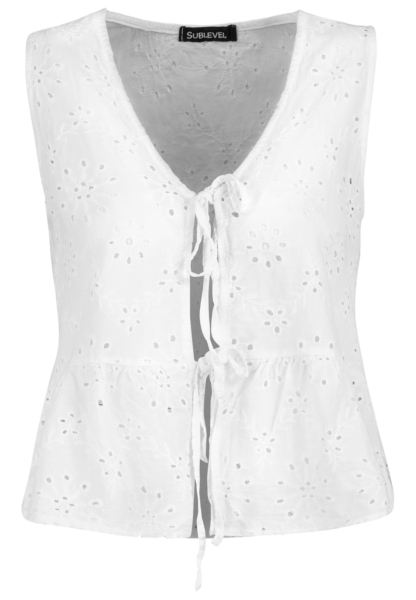 Authentic Style - RE9CIEJsdXNlbiBUb3A= white von Authentic Style