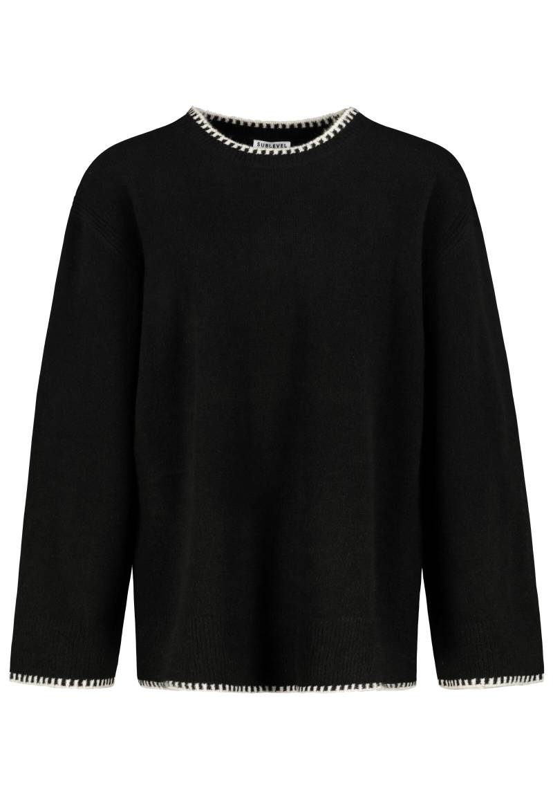 Authentic Style - RE9CIFN0cmlja3B1bGxvdmVy black - Gr. - L von Authentic Style