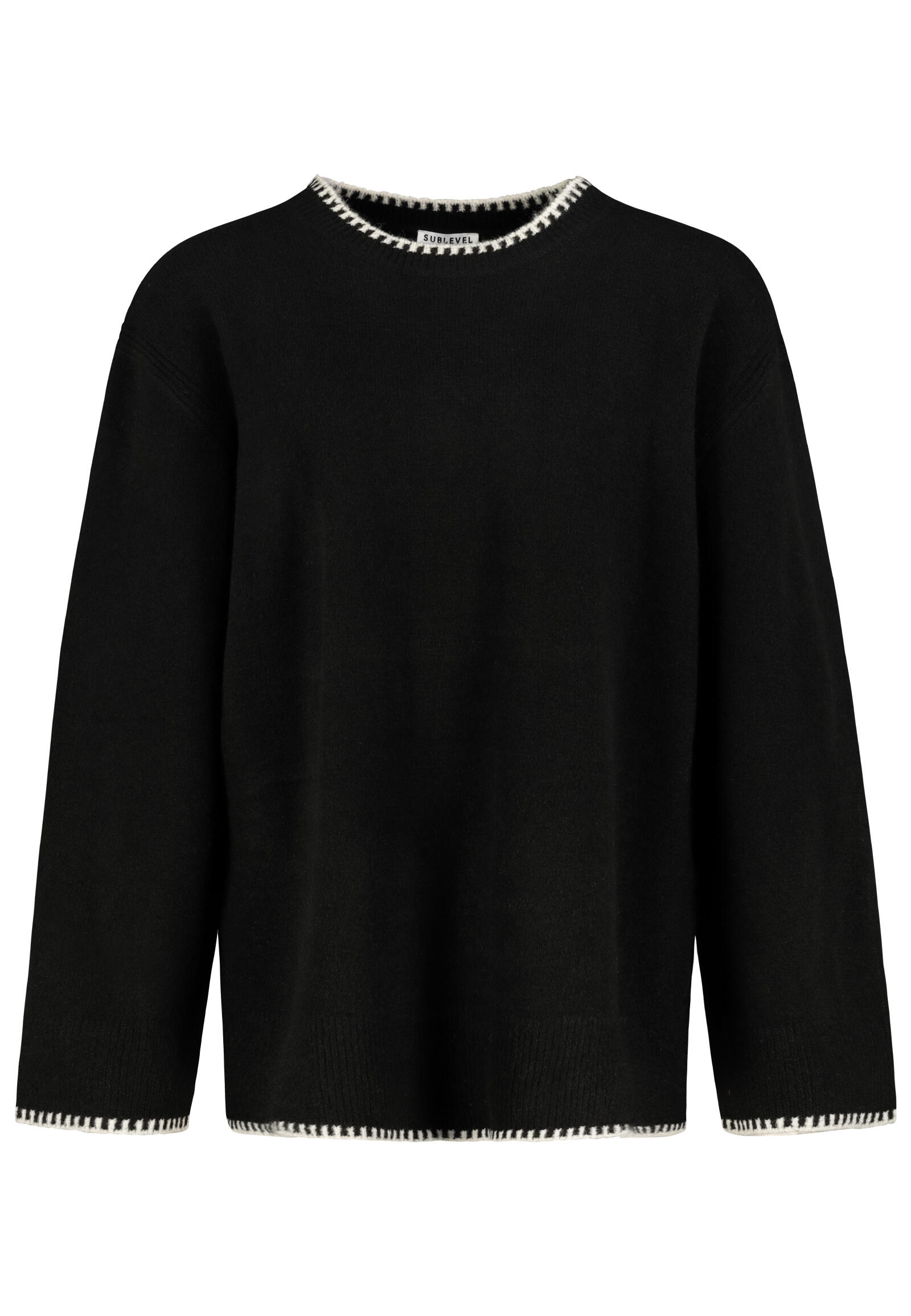 Authentic Style - RE9CIFN0cmlja3B1bGxvdmVy black - Gr. - XS von Authentic Style