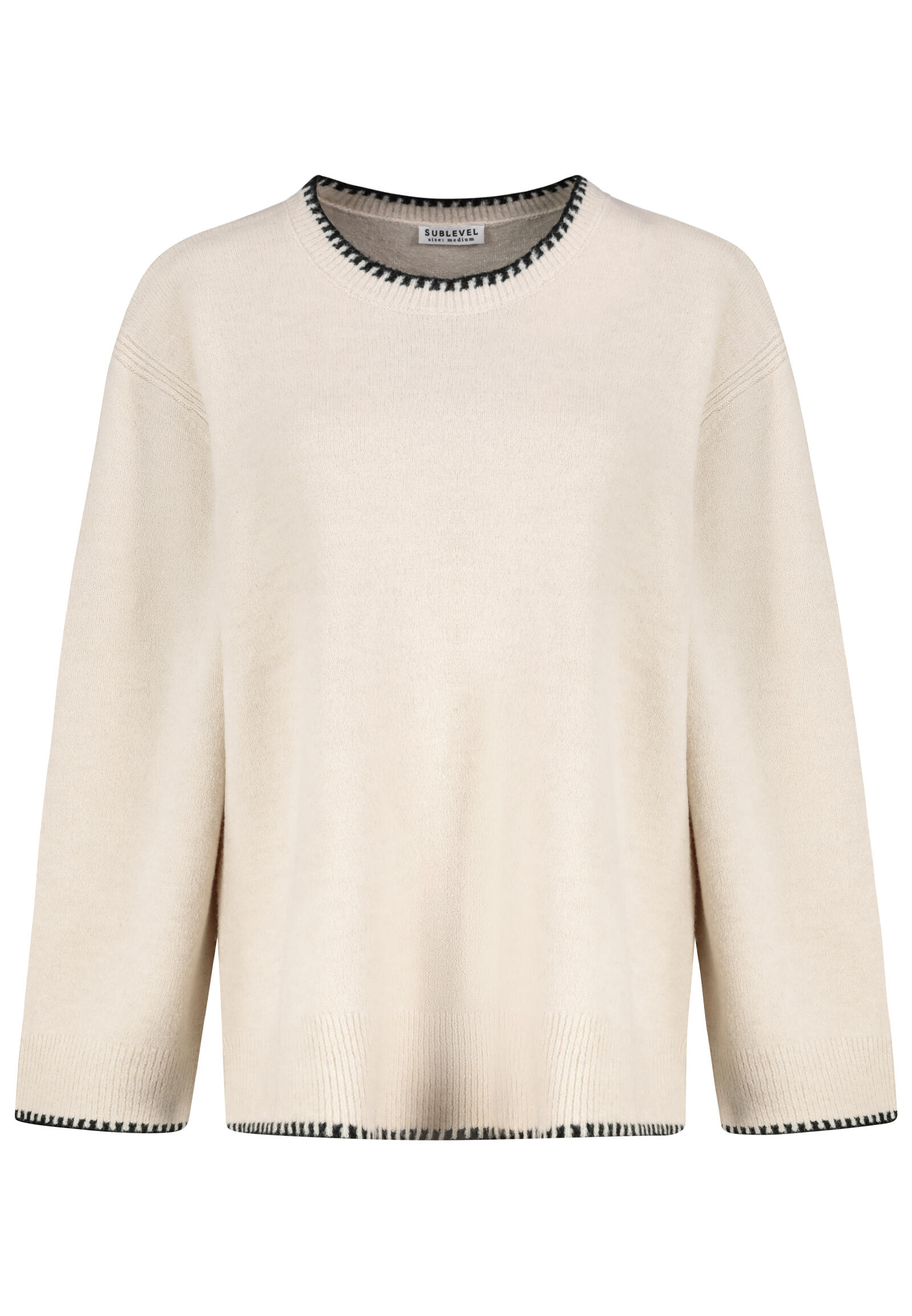 Authentic Style - RE9CIFN0cmlja3B1bGxvdmVy milky beige - Gr. - L von Authentic Style