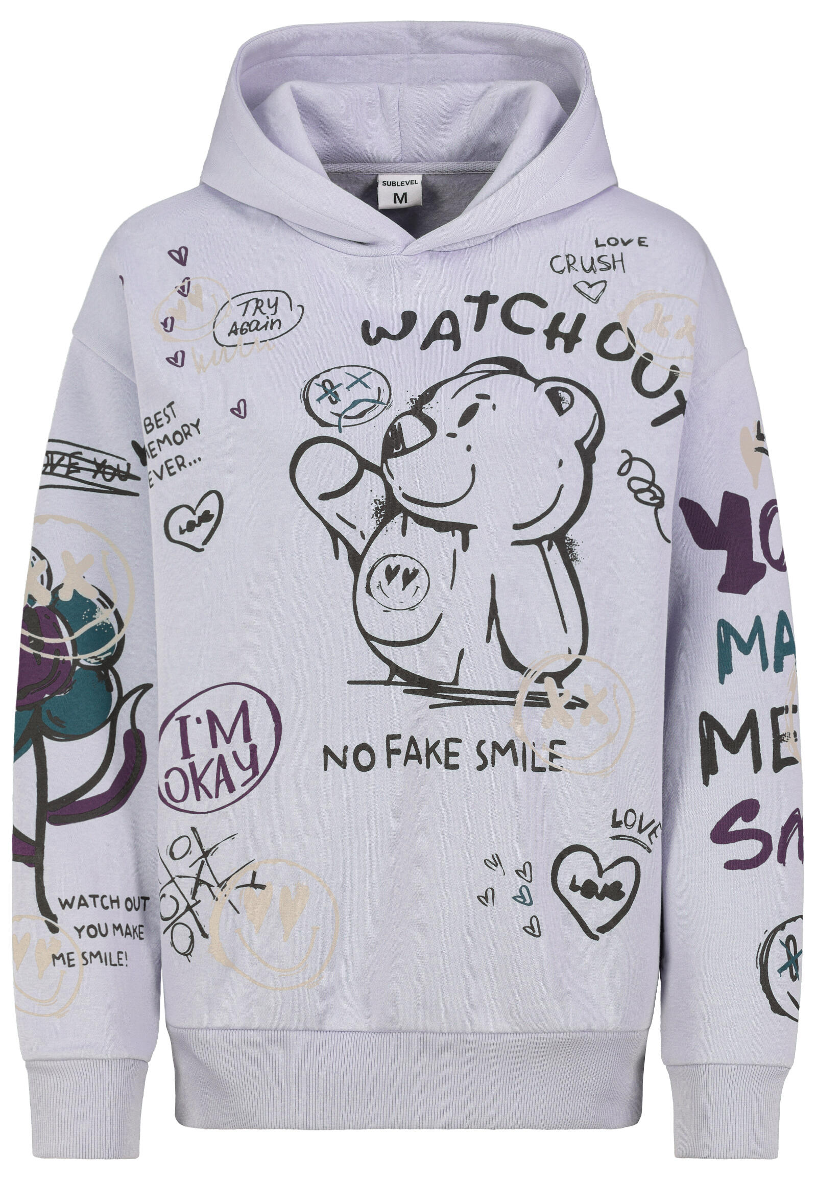 Authentic Style - RE9CIFN3ZWF0c2hpcnQgSG9vZHk= greyish lavender - Gr. - XL von Authentic Style