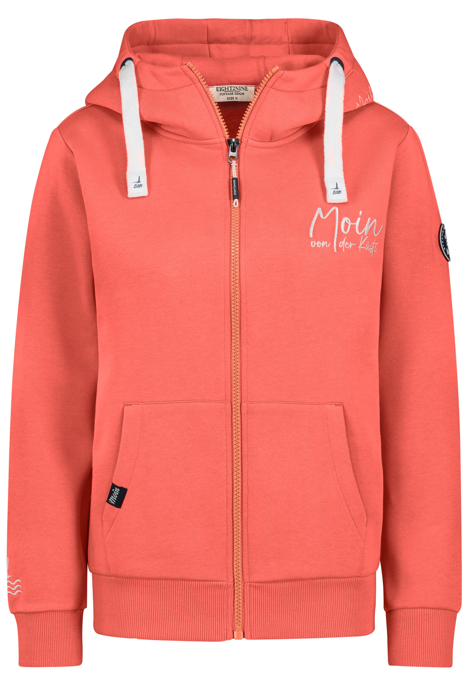 Authentic Style - RE9CIFN3ZWF0c2hpcnQgSmFja2U= real coral - Gr. - L von Authentic Style