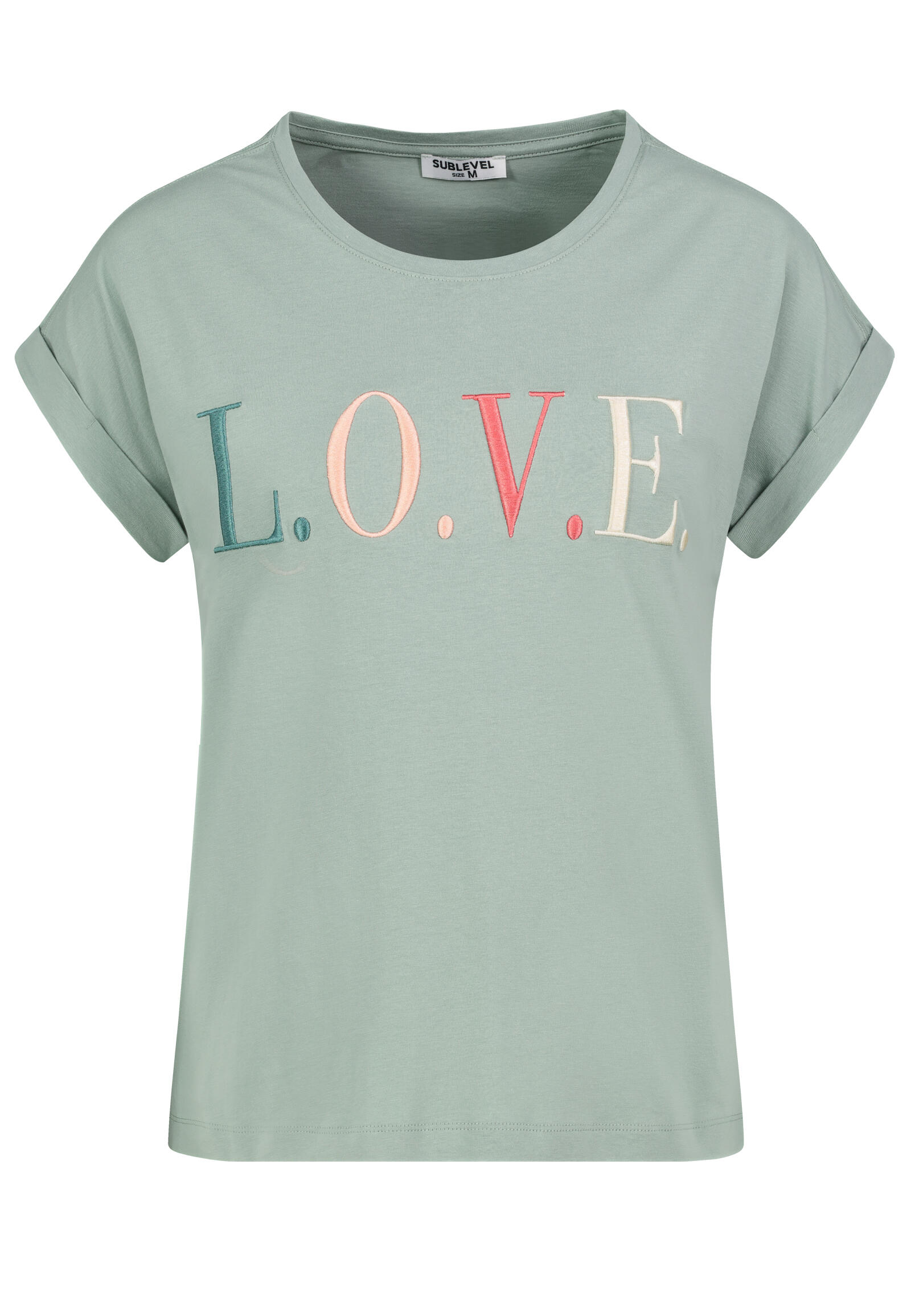 Authentic Style - RE9CIFQtU2hpcnQgUHJpbnQg jadeite green - Gr. - M von Authentic Style