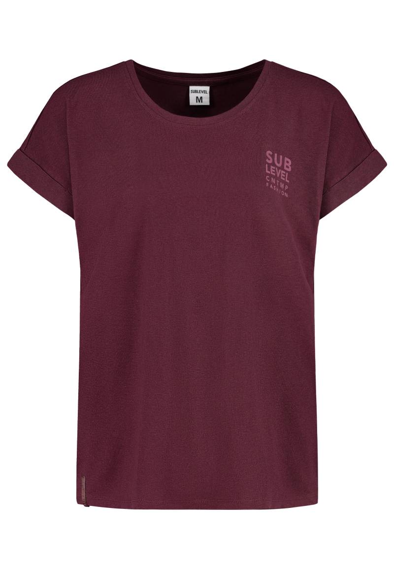 Authentic Style - RE9CIFQtU2hpcnQgUHJpbnQg lambrusco red - Gr. - XS von Authentic Style